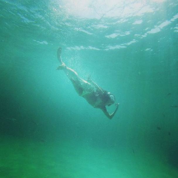 Brava anche nelle immersioni (da Instagram)